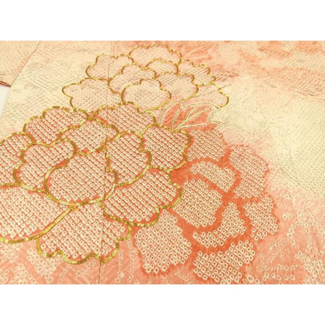 平和屋着物○豪華振袖 駒刺繍 絞り 草花文 正絹 逸品 AAAZ0569phの通販