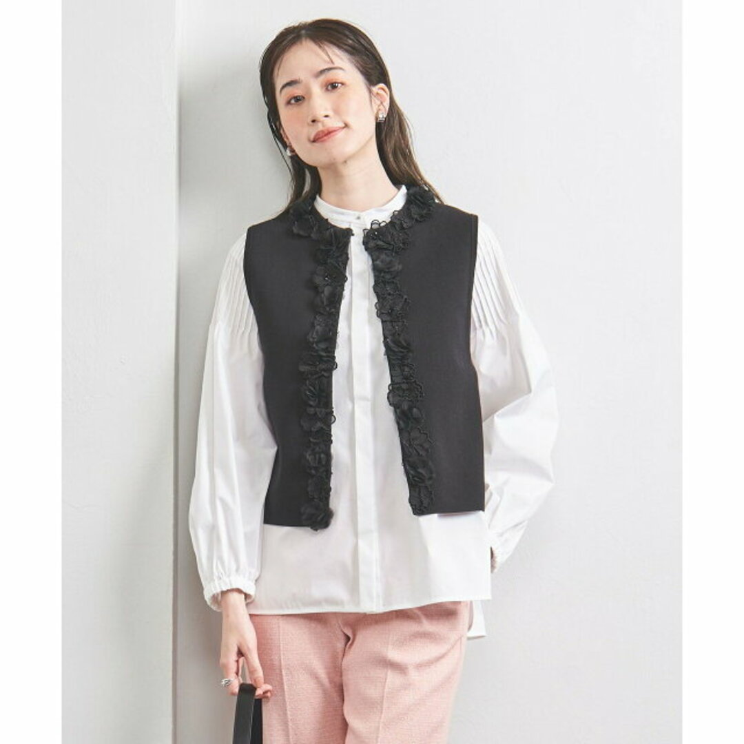 UNITED ARROWS - 【BLACK】3D フラワーモチーフ ニットベストの通販 by