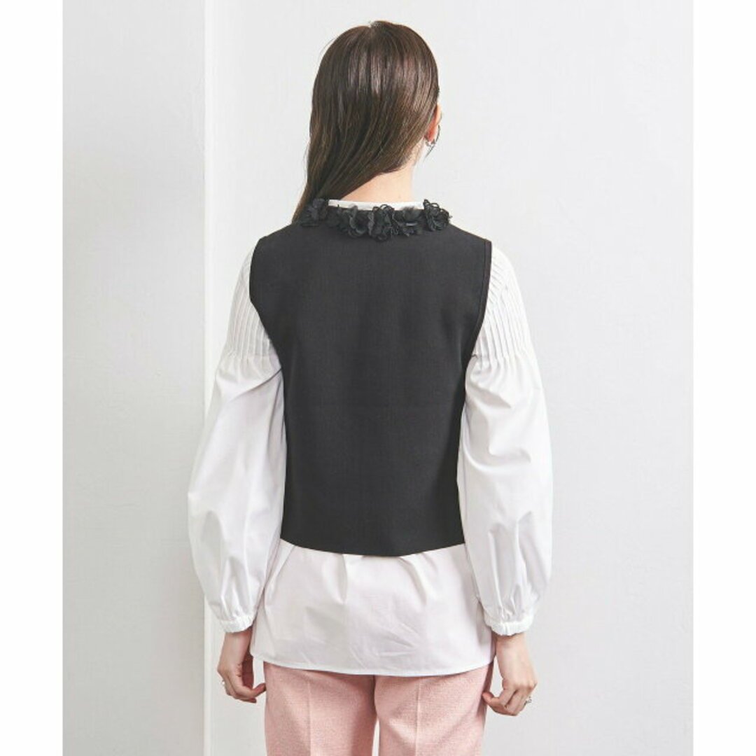 UNITED ARROWS - 【BLACK】3D フラワーモチーフ ニットベストの通販 by