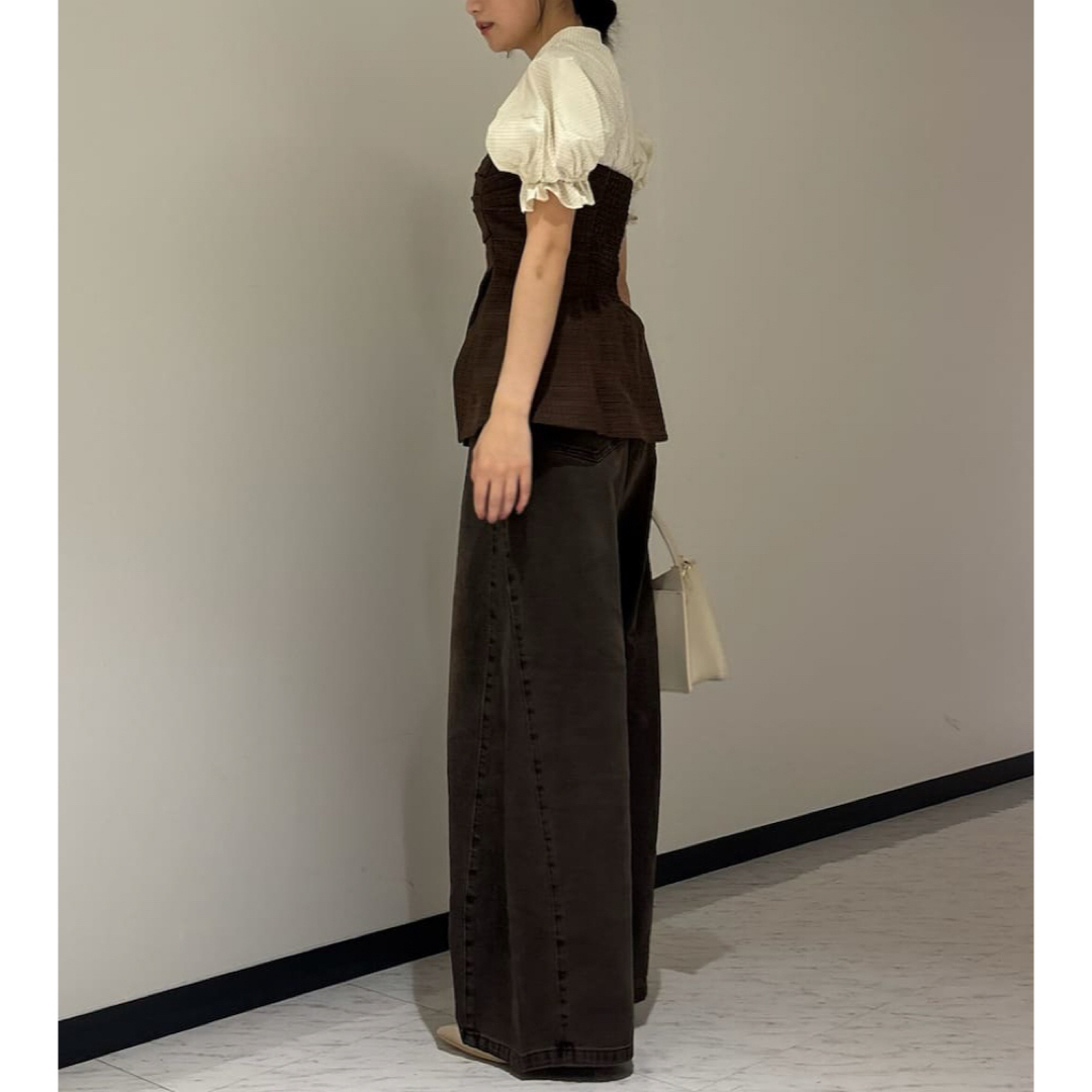 Lily Brown - LILYBROWN リリーブラウン フリルレースアップブラウスの