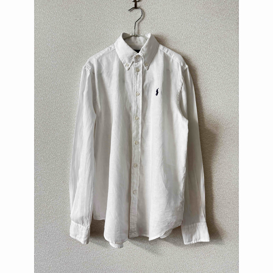 POLO RALPH LAUREN - ラルフローレン リネン 白 シャツ レディースXSの