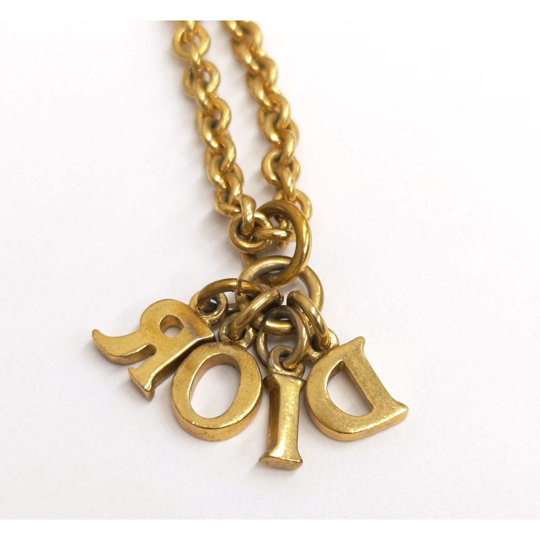 3227◯ DIORゴールド アルファベットチャーム ネックレス Dior