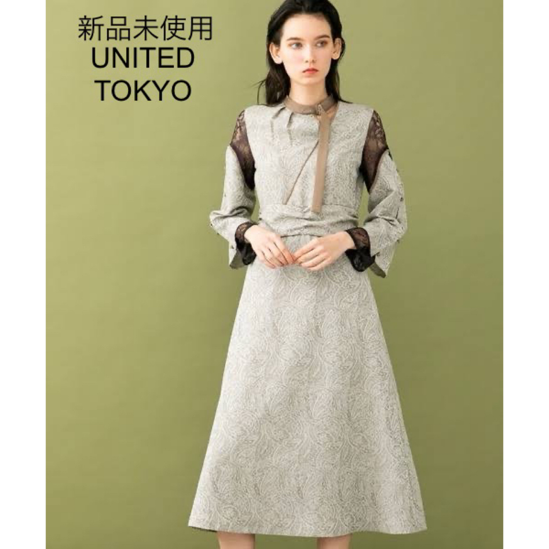 UNITED TOKYO - 未使用♢UNITED TOKYO ペイズリージャガードワンピース