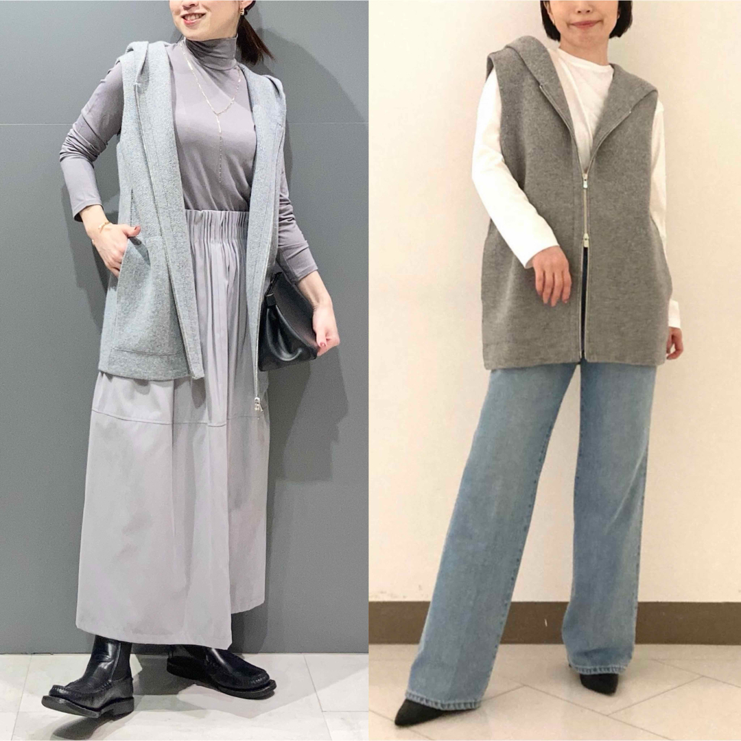 Theory luxe - theory luxe 23AW 完売 ジップアップ フーデットベスト