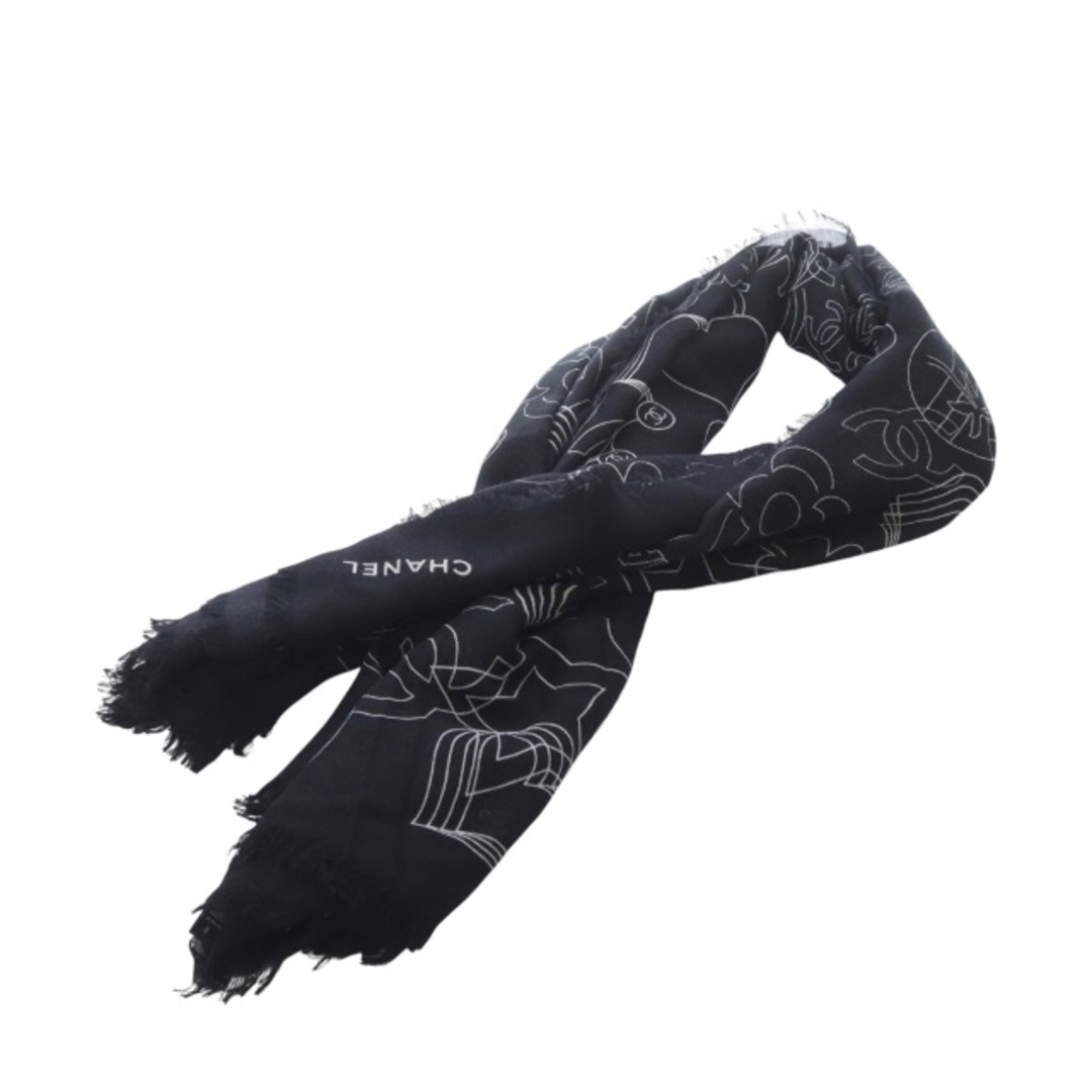 CHANEL - シャネル 24C ストール カシミヤ シルク混 ココマーク 総柄