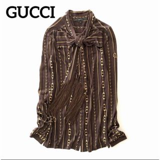 GUCCI（シャツ/ブラウス(長袖/七分) ・ ブラウン/茶色系）のフリマ