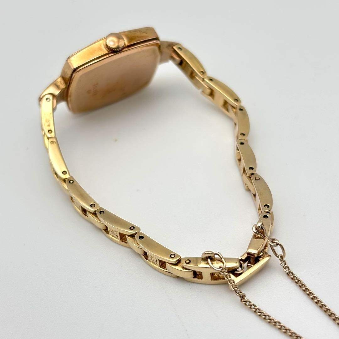 agete - 【希少】agete アガット 腕時計 ラウンド スクエア ゴールド