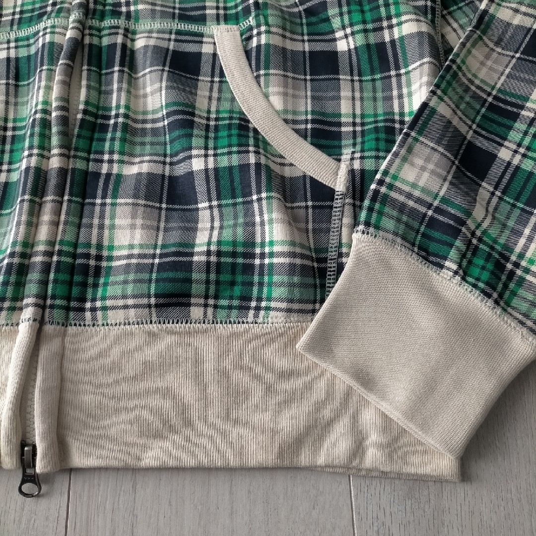 UNIQLO - 00s old uniqlo チェック柄 ダブルジップ パーカー XLの通販