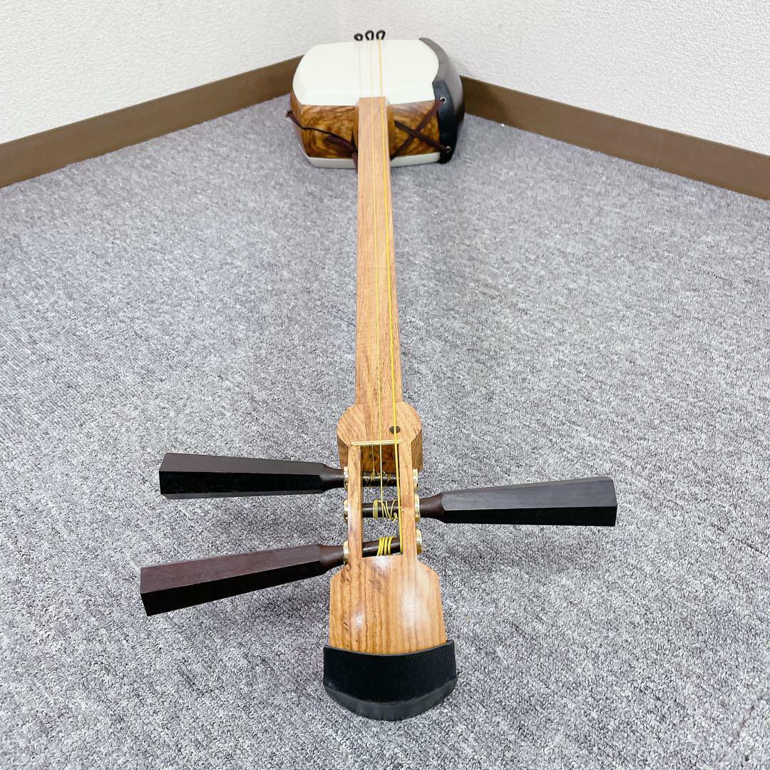 津軽三味線 延棹 花梨 丸打胴 和楽器 東さわり 太棹