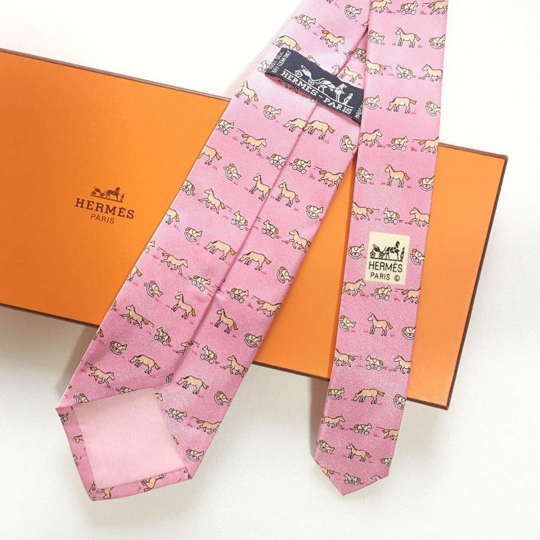 HERMES - 未使用級 エルメス HERMES ネクタイ シルク 動物柄 / ホース