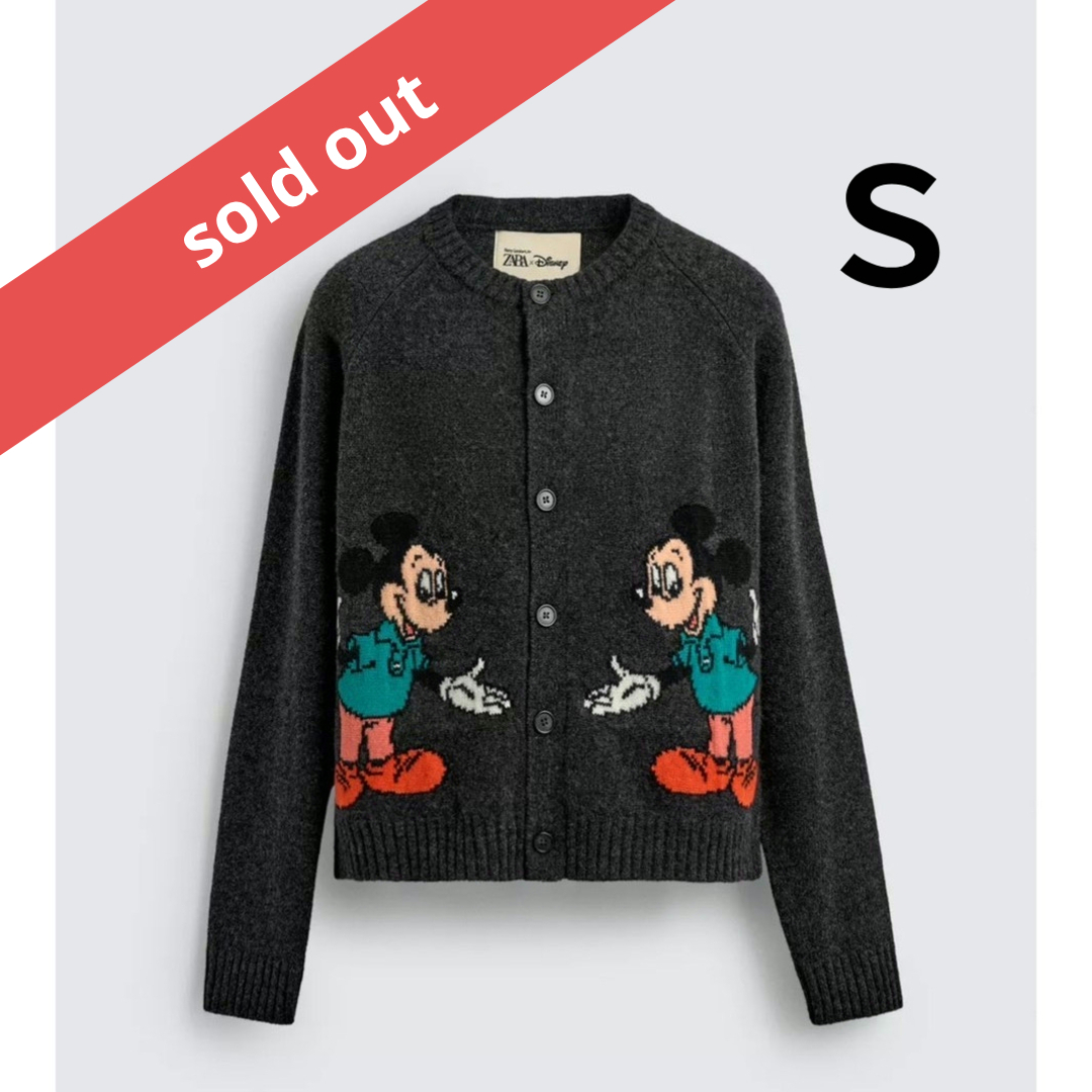 ZARA - 【未使用】ZARA×Disney ミッキーマウス刺繍 カーディガン S