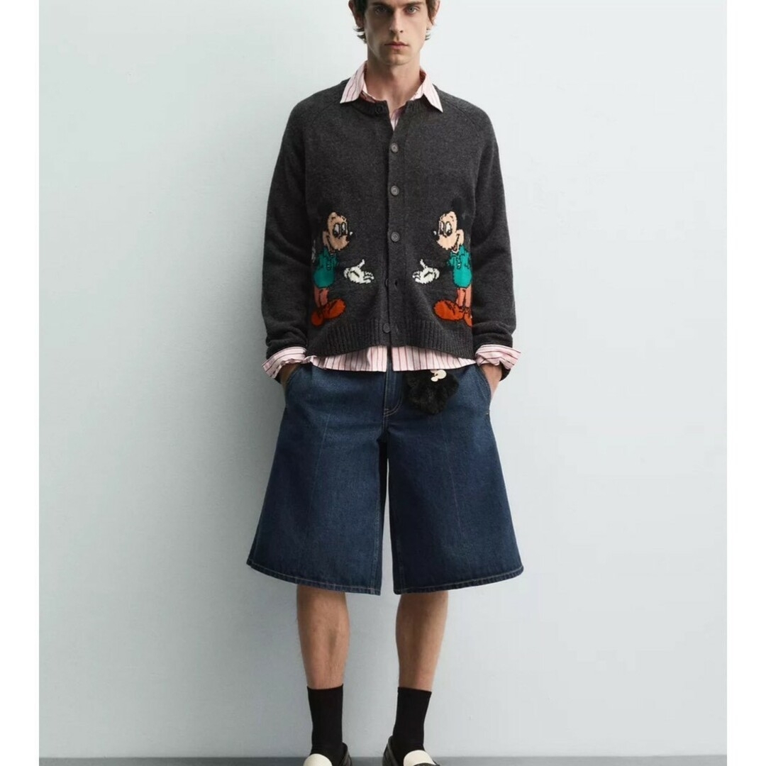 ZARA - 【未使用】ZARA×Disney ミッキーマウス刺繍 カーディガン S