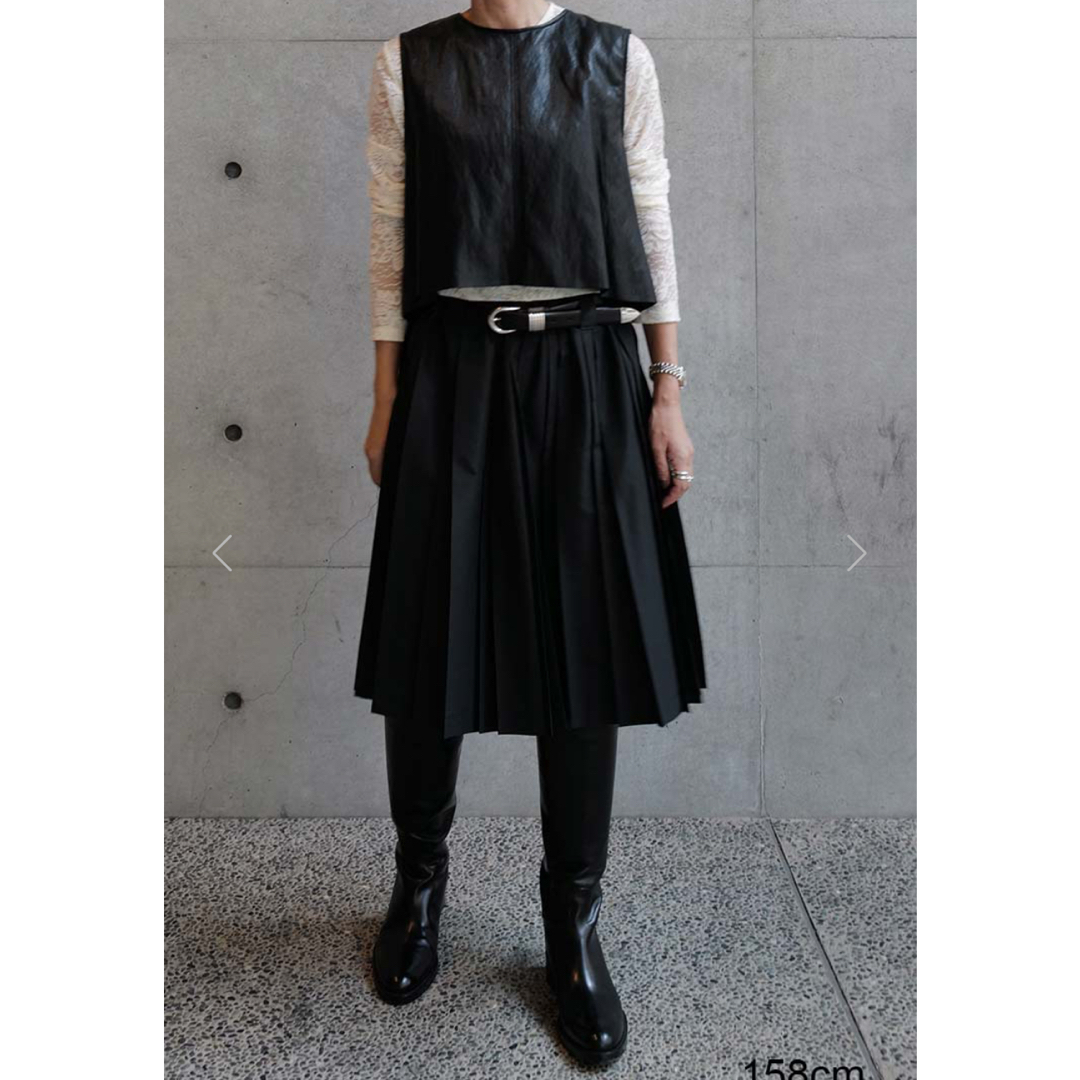 machatt タフタプリーツスカート ブラック 新品の通販 by ニコニコ's