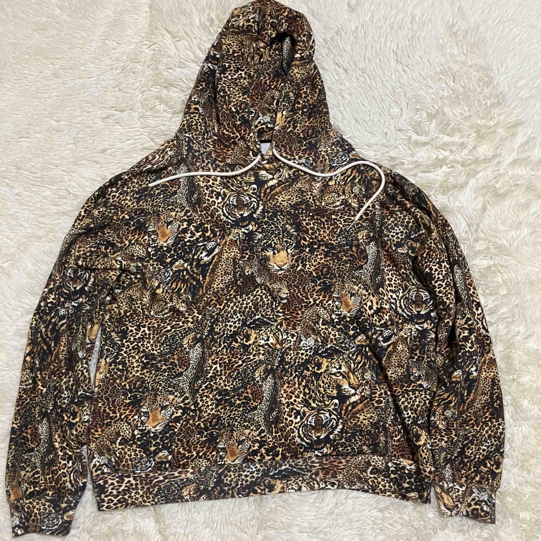 CELINE - XL セリーヌ アニマル タイガー ヒョウ 総柄 パーカーの通販