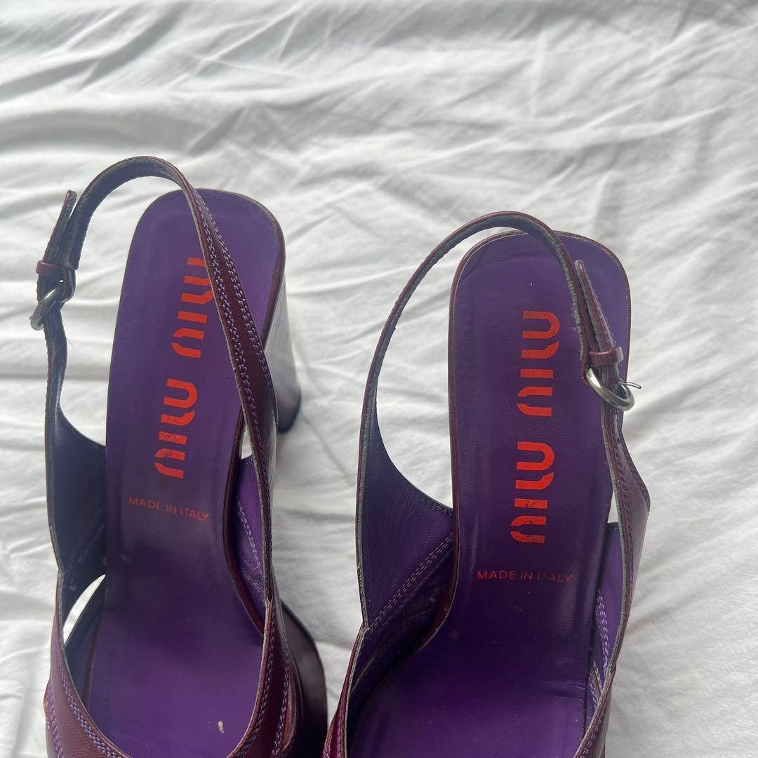 MIU MIU - Archive miu miu leather heels purpleの通販 by Mile