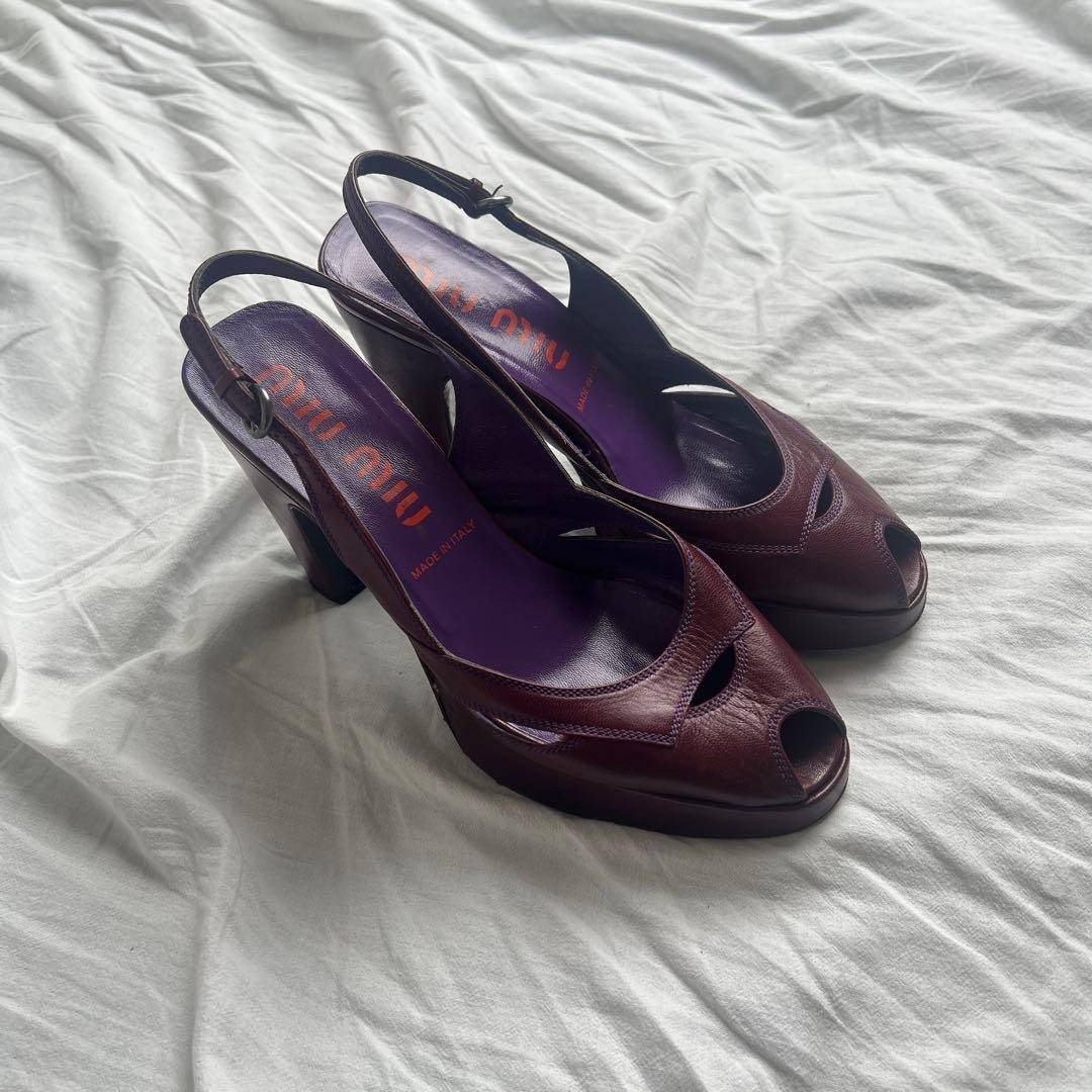 MIU MIU - Archive miu miu leather heels purpleの通販 by Mile