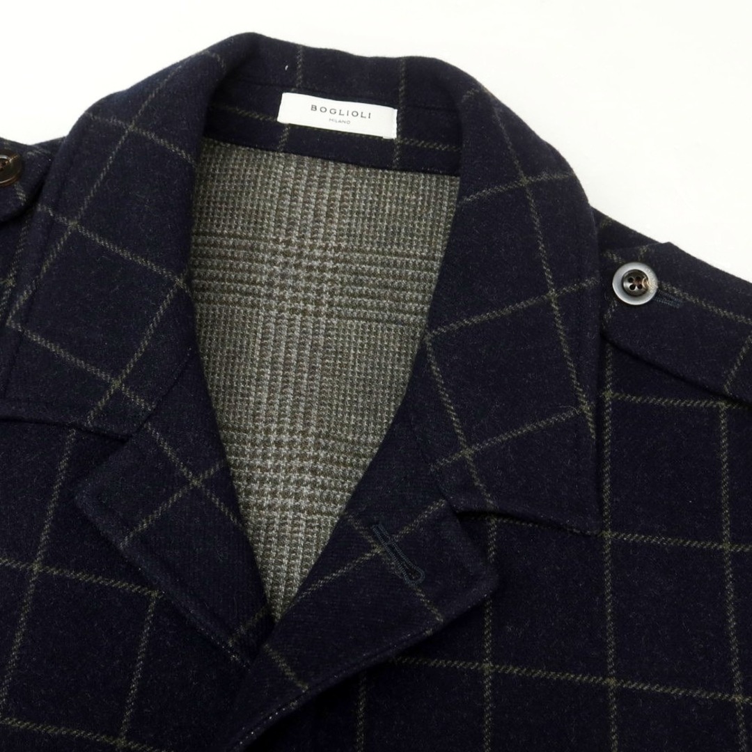 BOGLIOLI - 【中古】ボリオリ BOGLIOLI ウール チェック ミリタリー