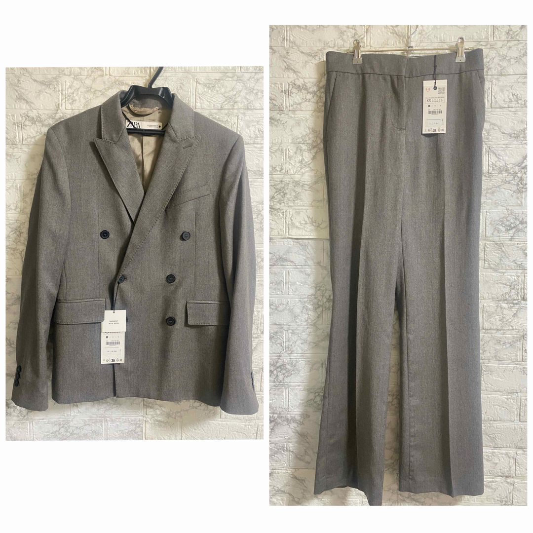 ZARA - ZARA ザラ ダブルブレスト テーラードジャケット スーツ