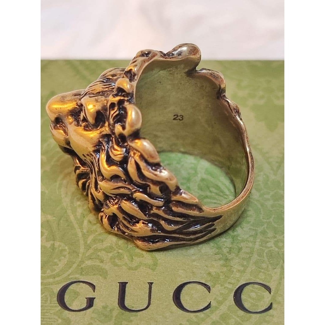GUCCI - 新品 未使用 GUCCI グッチ ライオンヘッド リング 指輪 23号