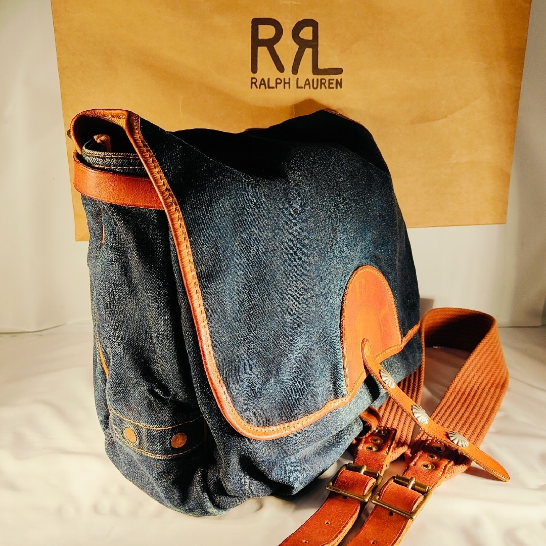 RRL - 【新品極上品】RRL Double RL 正規品 ヴィンテージ本革×デニム