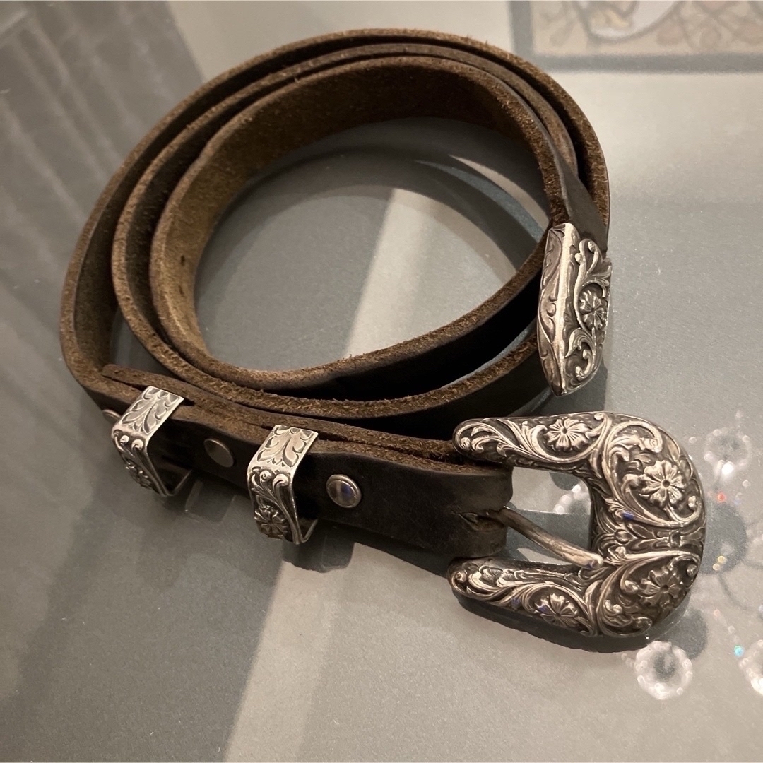 VOGTシルバー925 牛彫刻14K FILL ベルトバックル3点セット 2026年最新