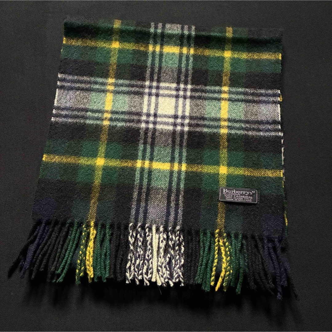 BURBERRY - イングランド製 old burberrys カシミヤマフラー 緑
