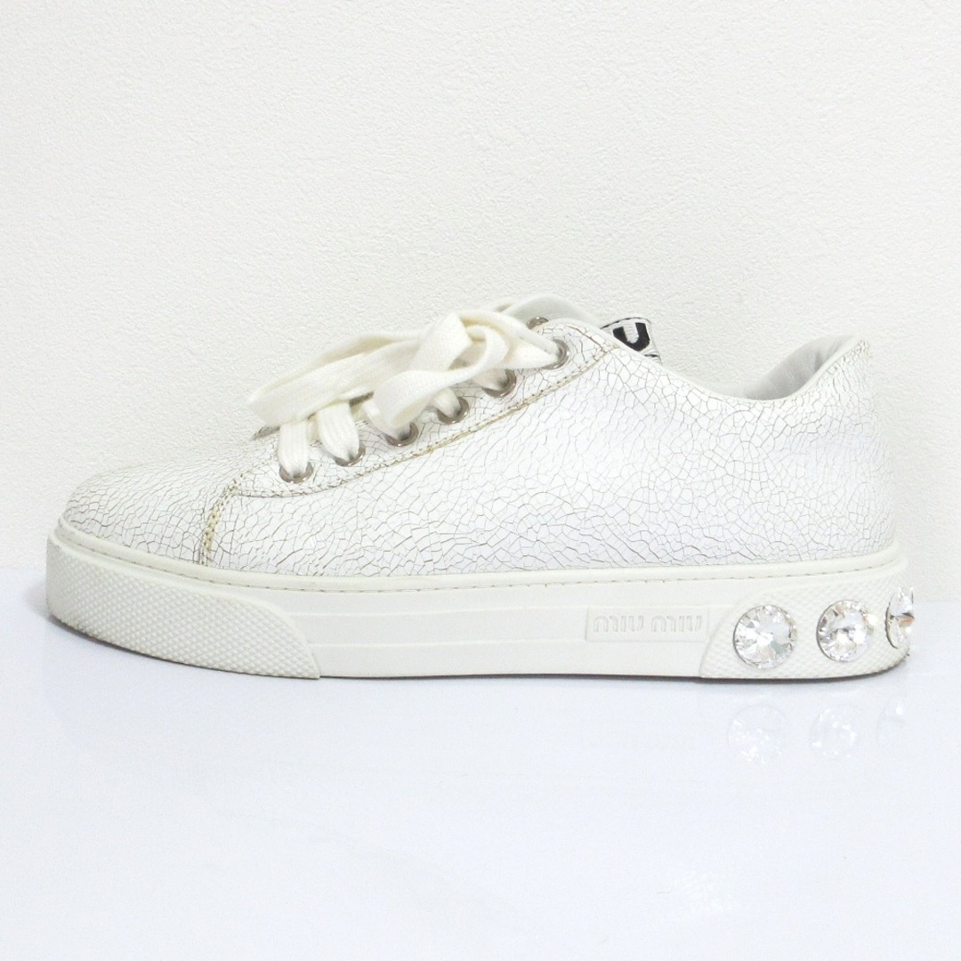 MIU MIU - 良品 miu miu ミュウミュウ クリスタル クラック加工 レザー