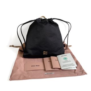 MIU MIU - 新品 miumiu ミュウミュウ ダッチェス ポーチ ブラック 巾着