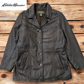 Eddie Bauer - エディーバウアー カーコート レザージャケット 本革