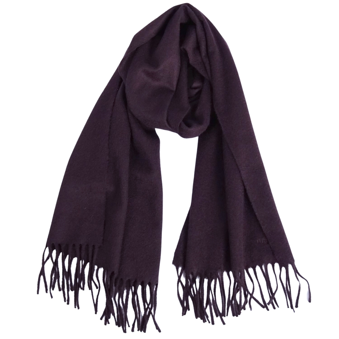 HERMES - 美品 エルメス HERMES マフラー ストール フリンジ カシミヤ