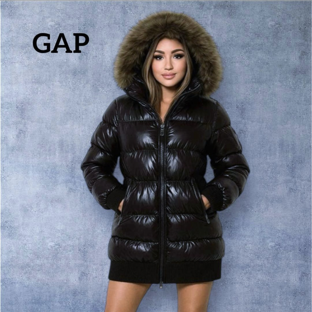 GAP - Gap ダウンジャケット フェイクファー 光沢 y2k 00s 男女兼用