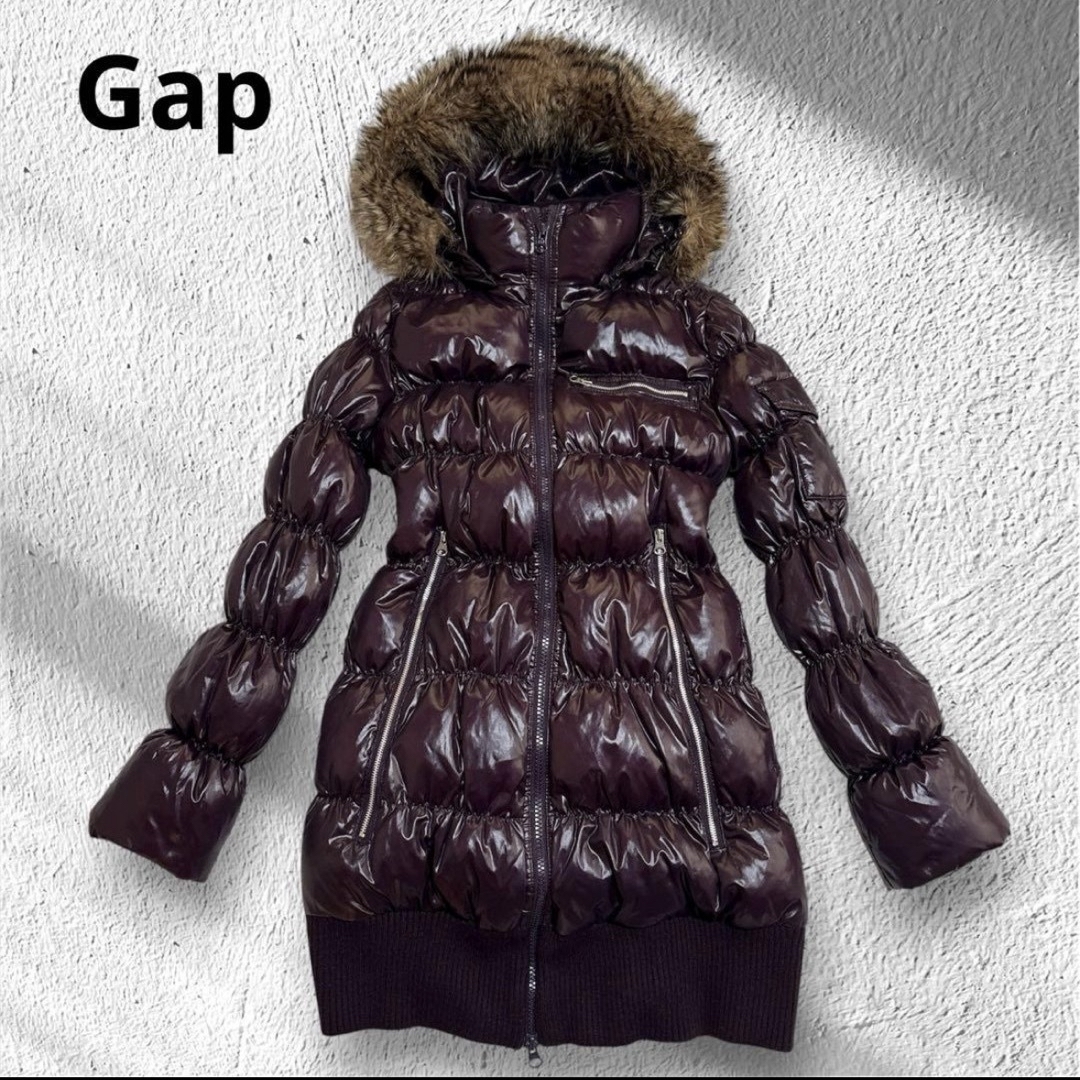 GAP - Gap ダウンジャケット フェイクファー 光沢 y2k 00s 男女兼用