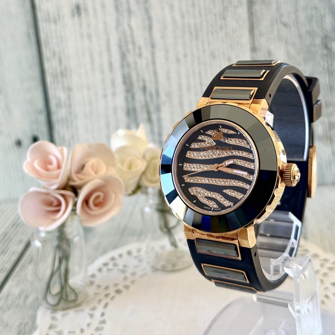 希少】Swarovski スワロフスキー 腕時計 オクテア スポーツ ゼブラ