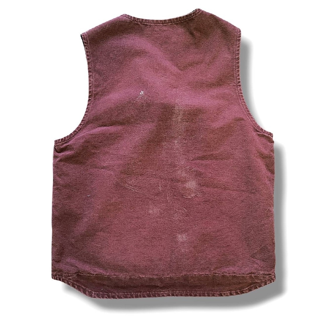 超希少カラー カーハート ダック ボア ベスト バーガンディー グッド