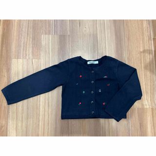 お受験7点セットfamiliar カーディガンとショートパンツセット 黒・白