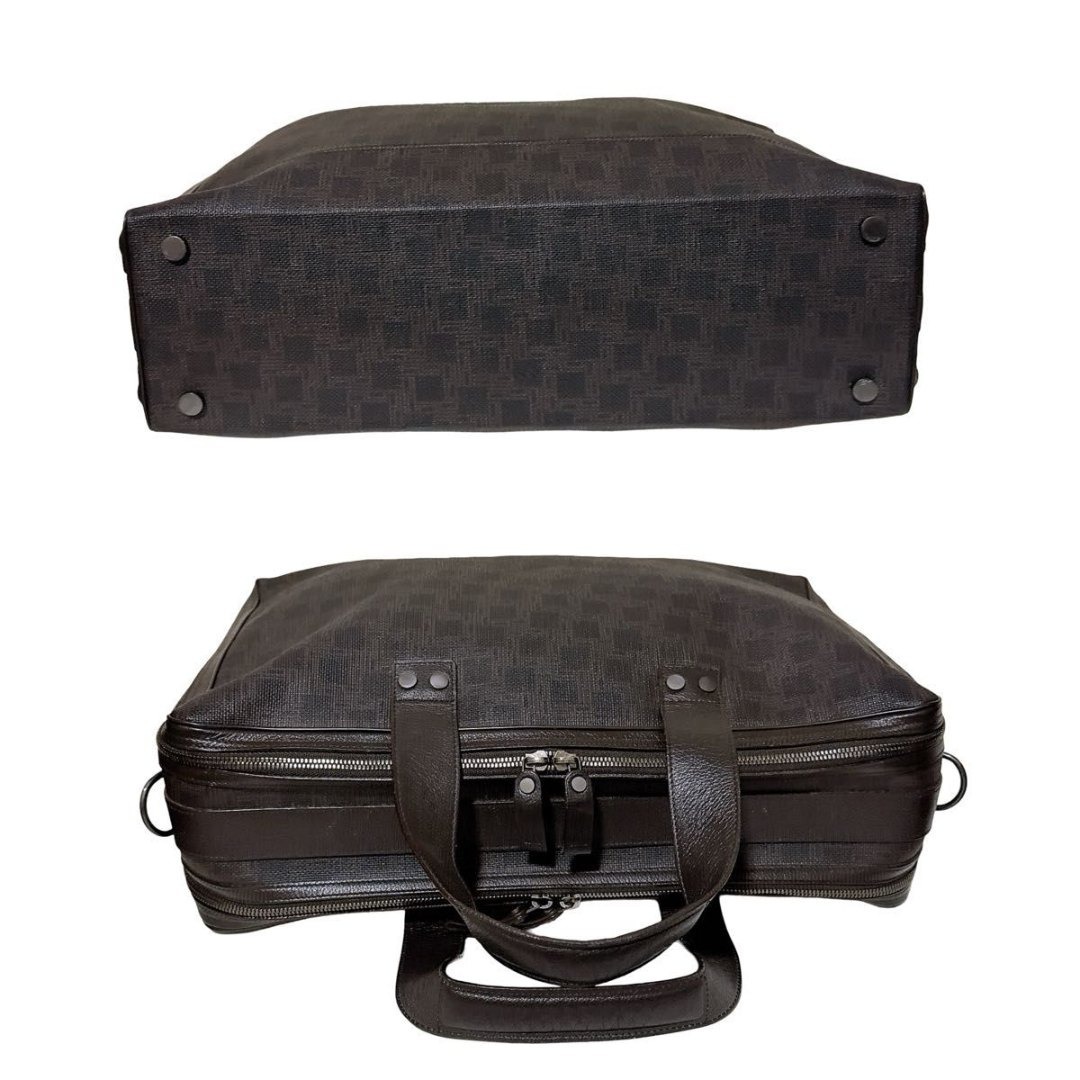 ダンヒル ビジネスバッグ 書類鞄 通勤 トラベルバッグ PVC レザー ブラウン