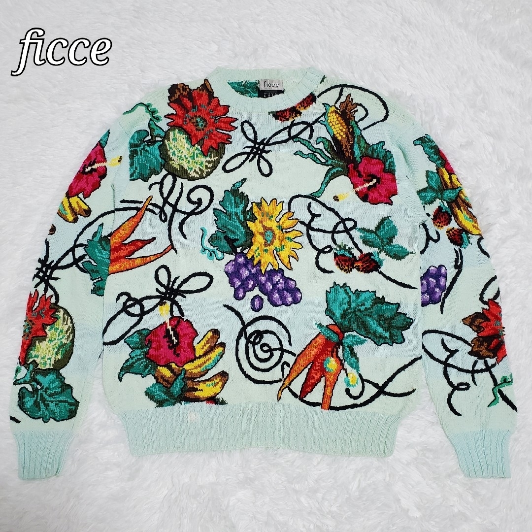 FICCE - 希少✨ficce フィッチェ ハンドニット セーター 花柄 果物