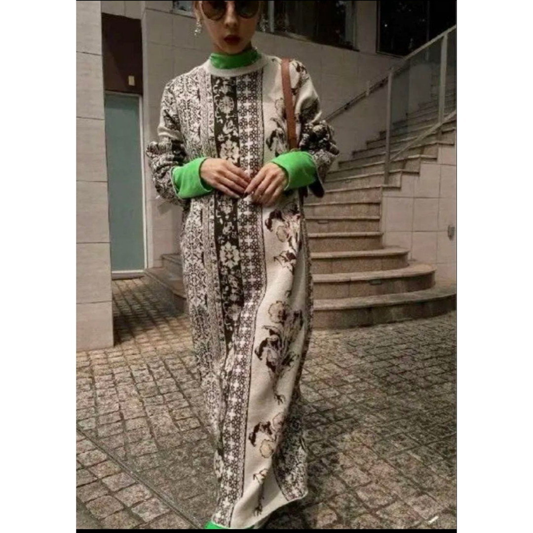 Ameri VINTAGE - 【クリーニング済 】アメリ IMANE JACQUARD KNIT