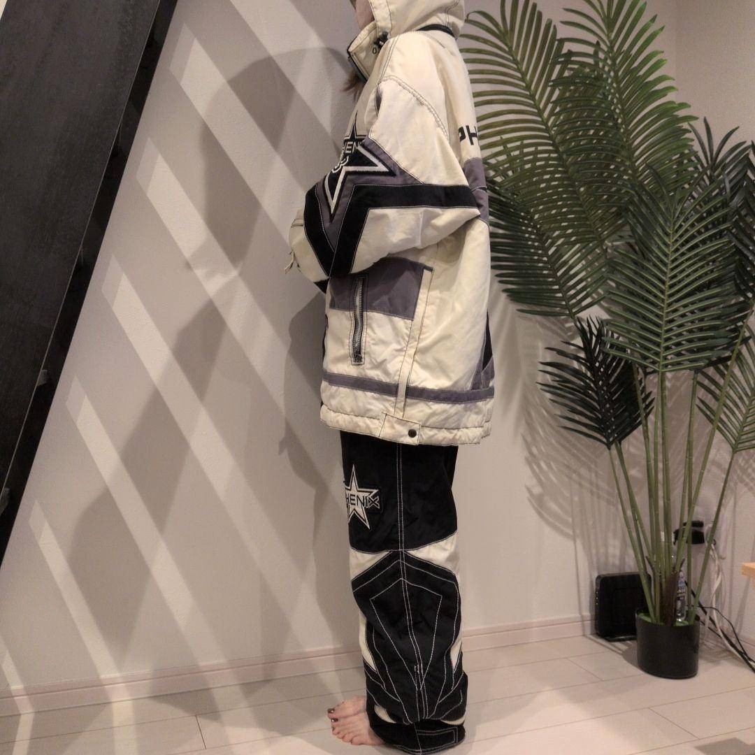 激シブ!!! PHENIX スノボ スキー ビブパンツ上下セット 星型総柄