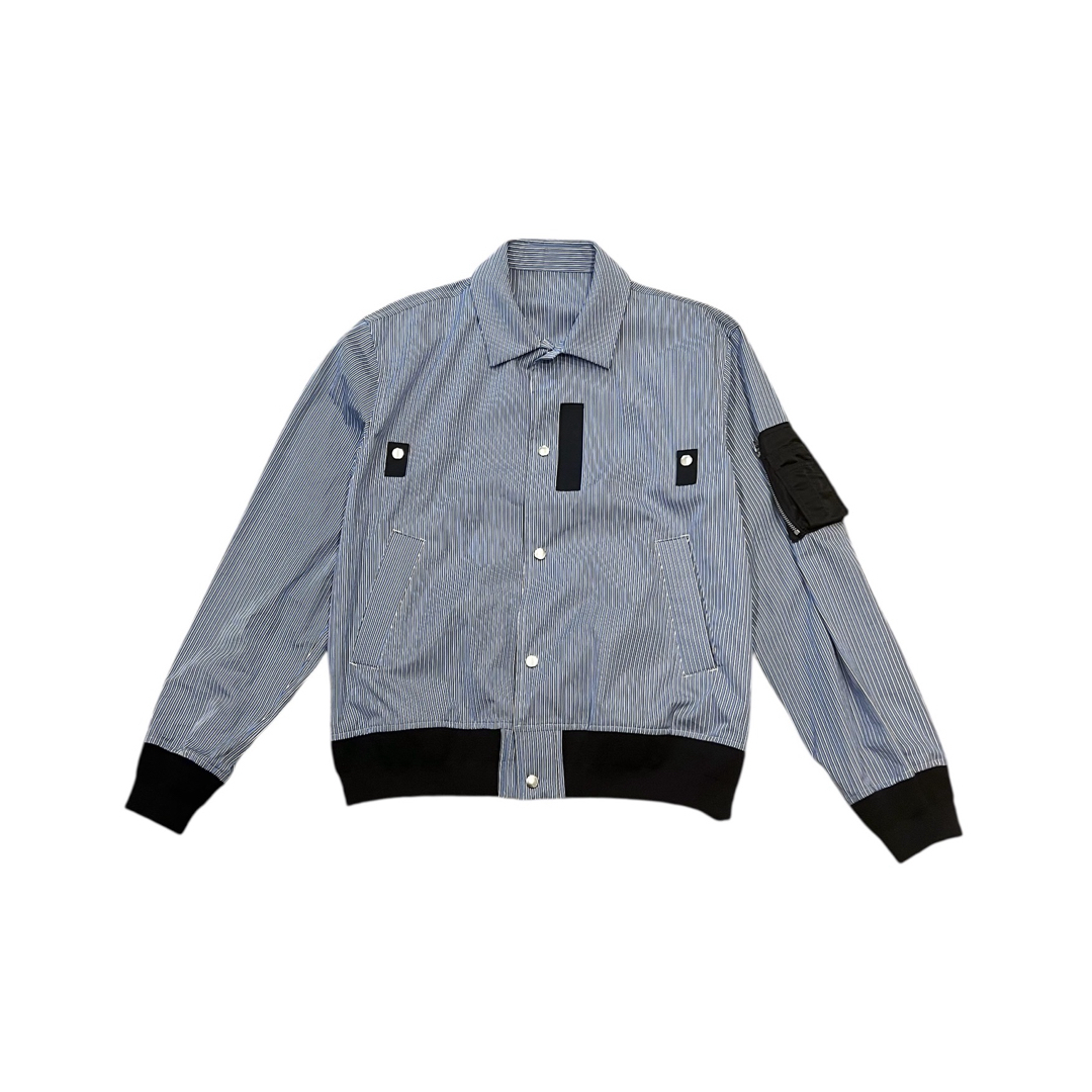 sacai - SACAI 25AW Poplin Blouson ストライプボンバージャケットの