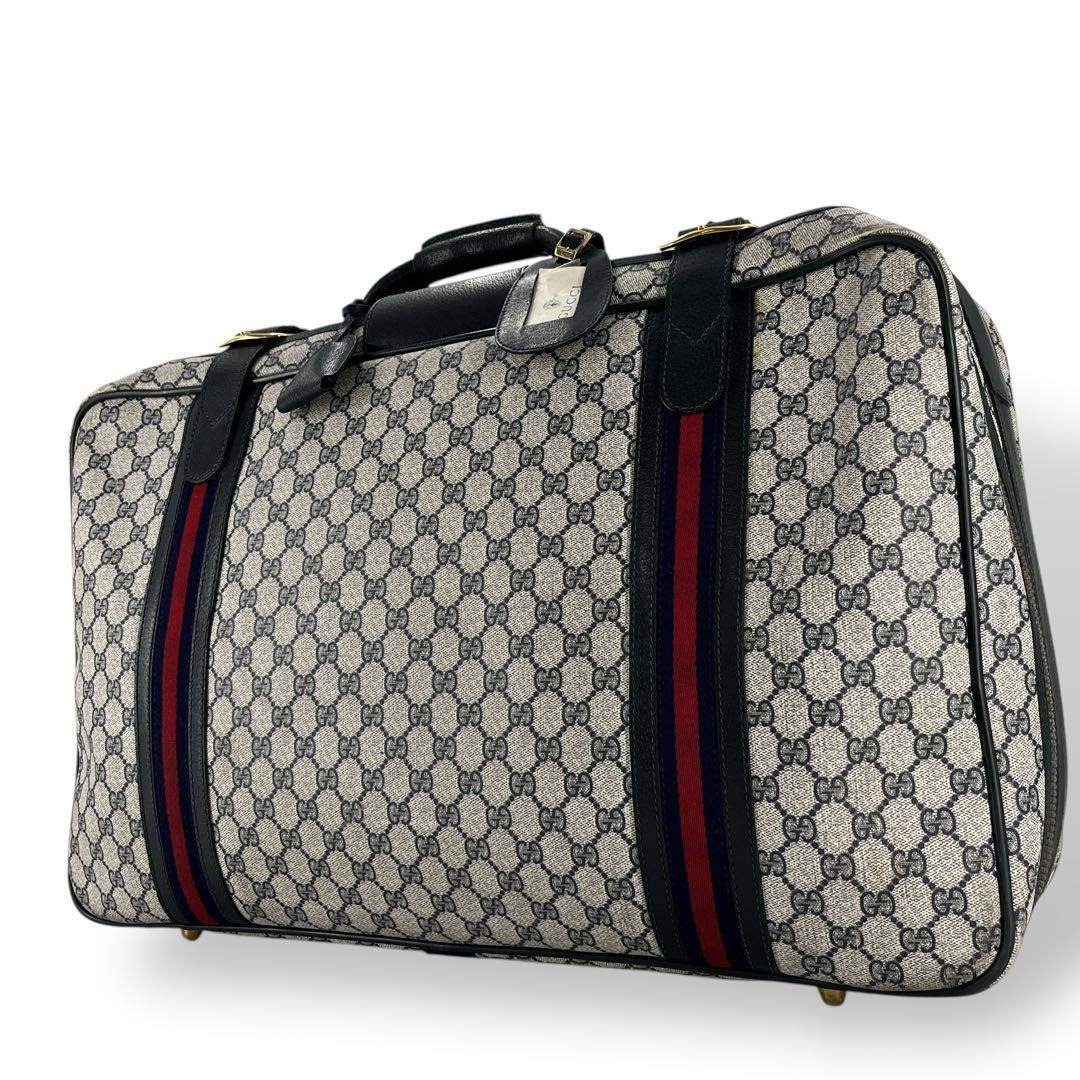 GUCCI - オールドグッチ ボストンバッグ GGスプリーム シェリーライン