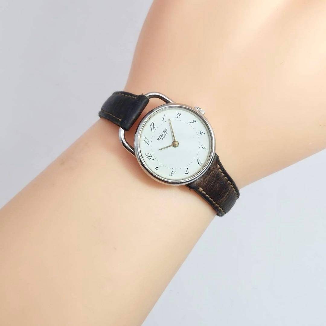 HERMES - エルメス アルソー ホワイト文字盤 腕時計 シルバー クォーツ