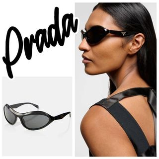 PRADA - 【定価7.3万】PRADA キャットアイ サイドロゴ サングラス