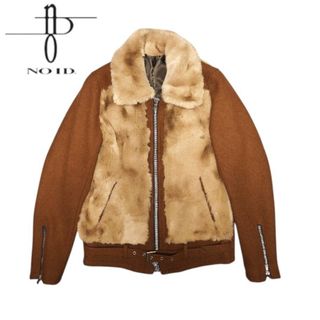 NO ID. - NO ID. ウールフェイクファーグリズリージャケット 美品！の