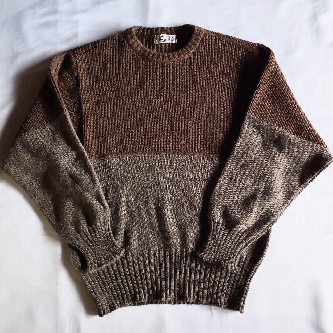 GIVENCHY ヴィンテージ ウール アルパカ 切り替え ニット セーター