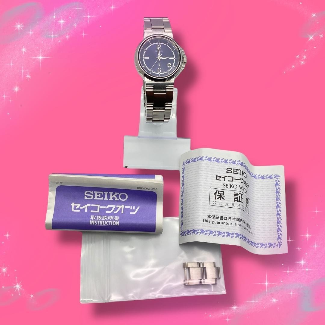 SEIKO - 《美品 稼働品》 セイコー ルキア レディース腕時計 ネイビー