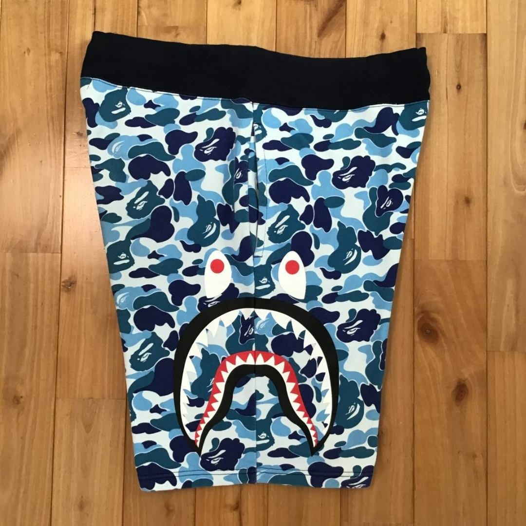 A BATHING APE - BAPE ABC camo side シャーク スウェットハーフパンツ