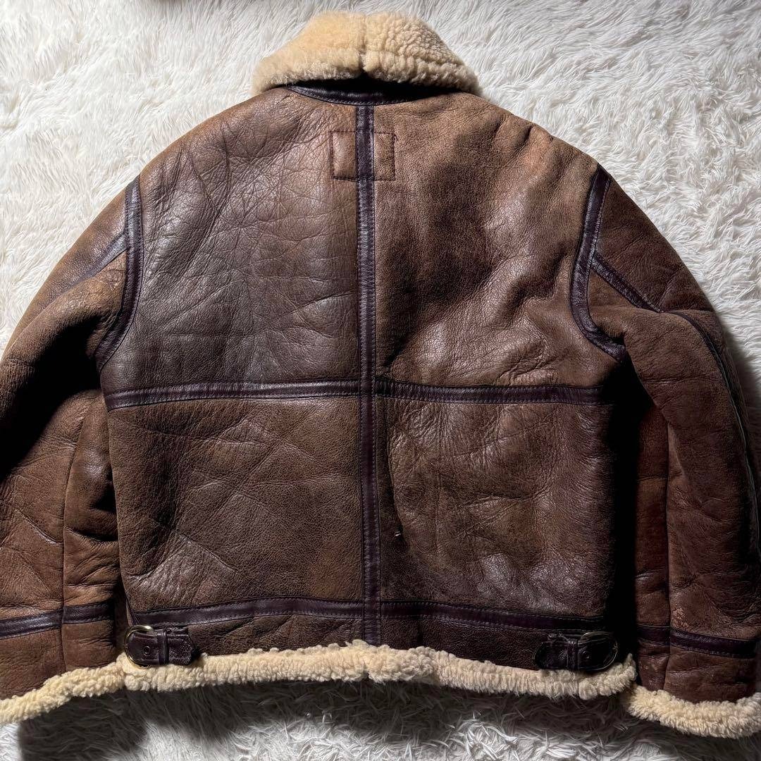 schott - 【米国製】schott フライトジャケット B-3 ブラウン ムートン