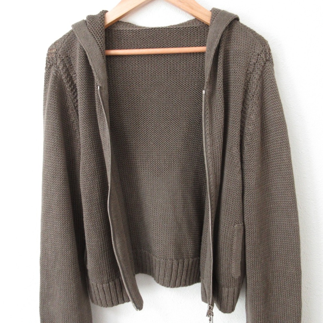 FOXEY - 良品 FOXEY フォクシー Knit Parka Earth Tone リネン100