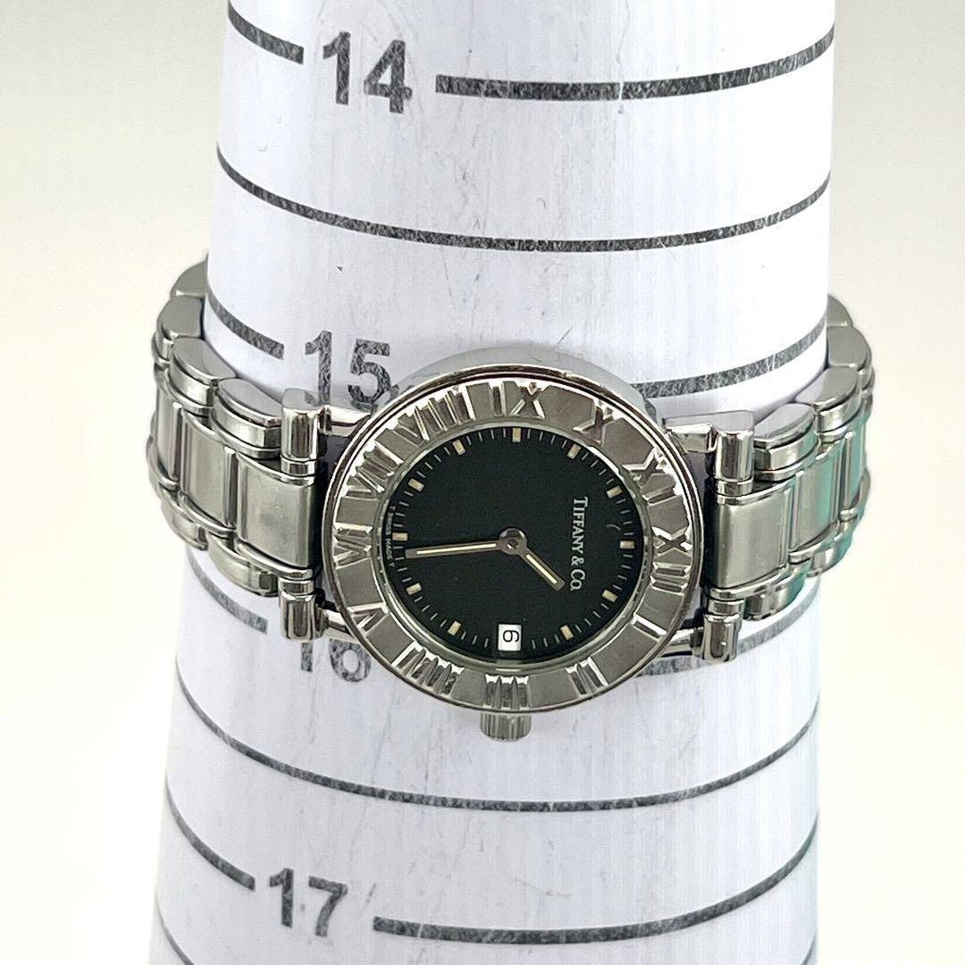 Tiffany & Co. - 美品✨ ティファニー 時計 アトラス ラウンド 黒文字